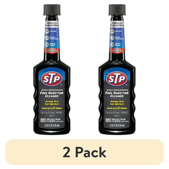 (2 pack) STP Super Concentrated Fuel Injector Cleaner 5.25 FL OZ For Automotive Additive