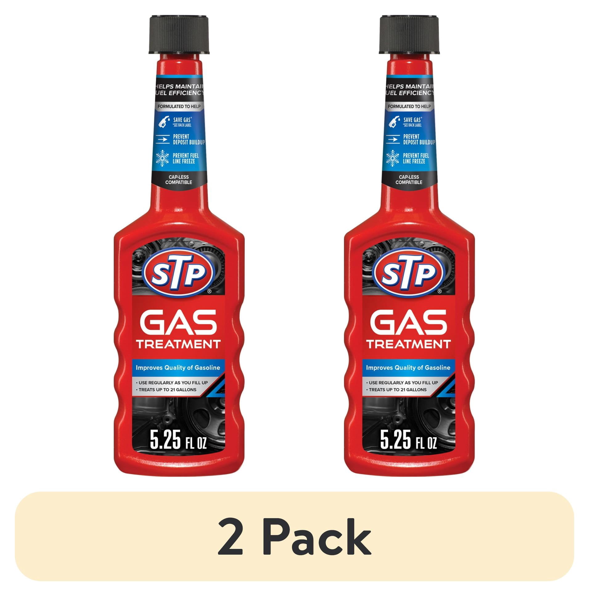 (2 pack) STP Super Concentrated Gas Treatment 5.25 fl oz - Automotive Fuel Additive for Cars and Boats