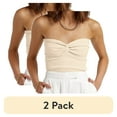thumbnail image 1 of (2 pack) SUNBS Corset Tank Tops for Women Y2K Summer Twist Knot Knit Strapless Sleeveless Sweater, 1 of 7