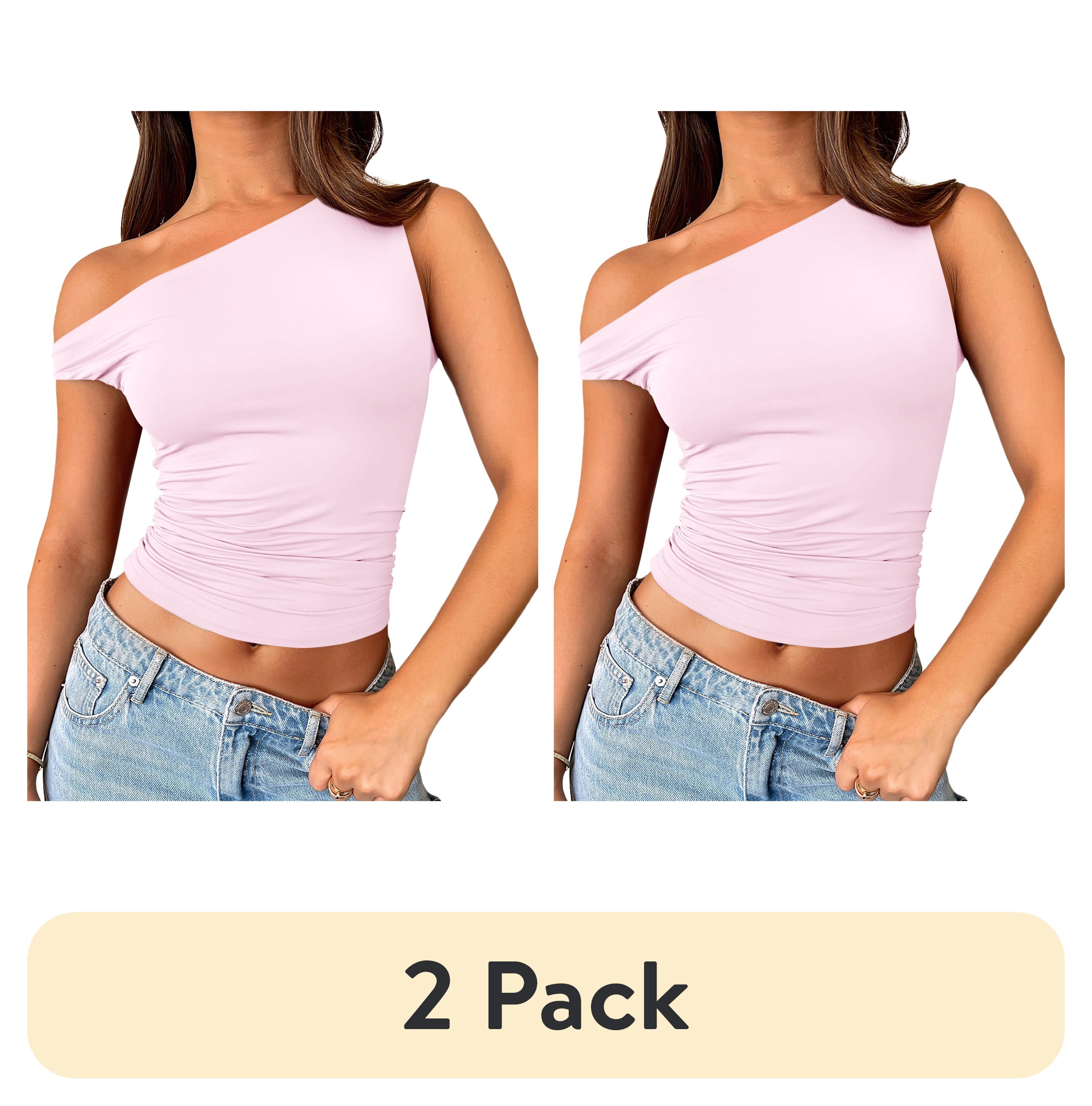 CYCLAMEN Women's Summer Off-Shoulder / On-Shoulder Crop Tank Top - Sleeveless, Y2K Style, For Going Out - View #5
