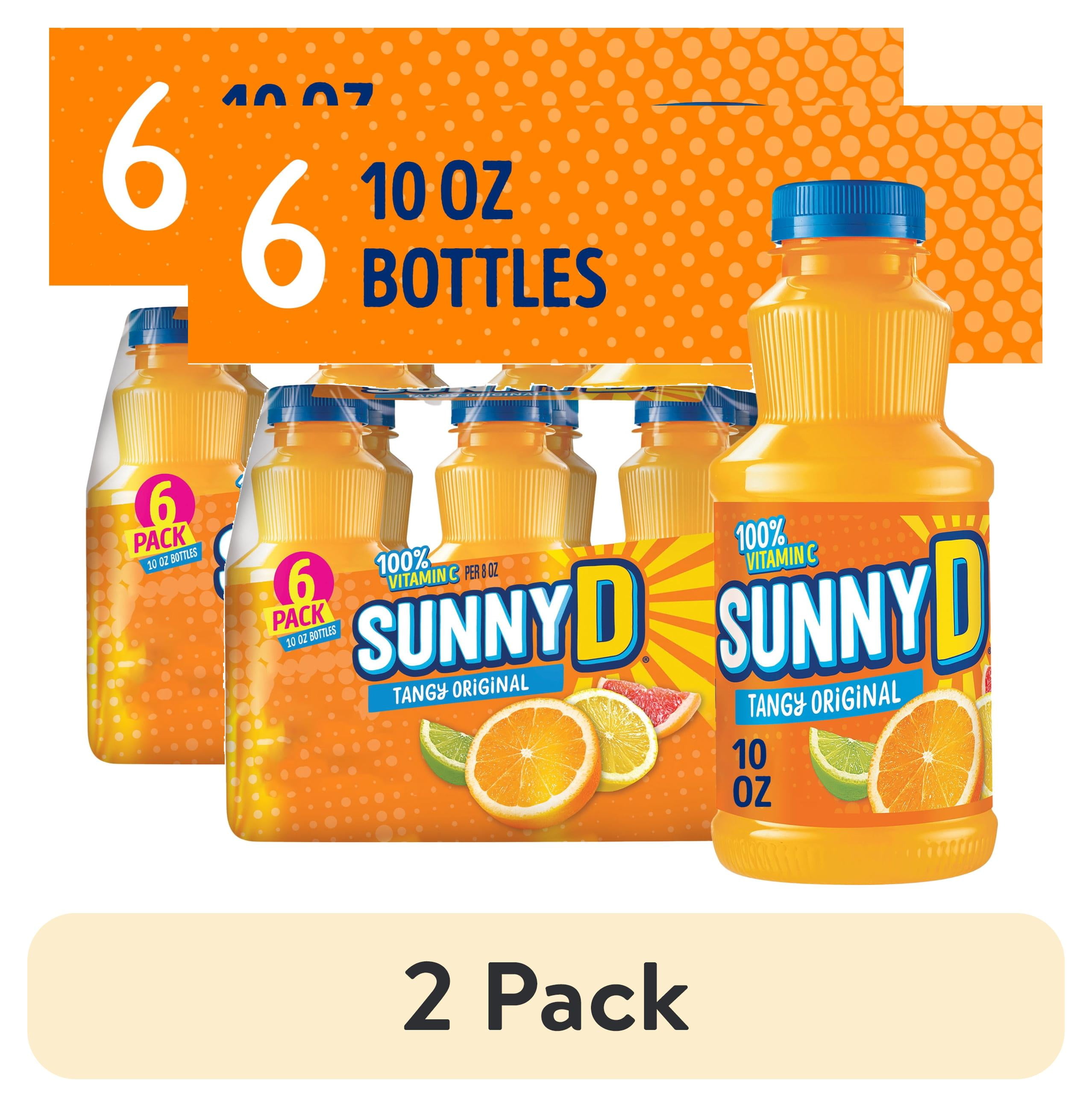(2 pack) SUNNYD Tangy Original Orange Juice Drink, 6 Count, 10 fl oz Bottles