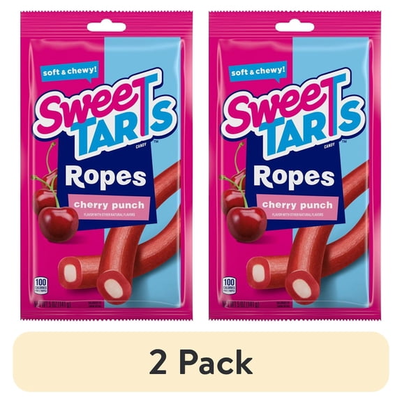 (2 pack) SWEETARTS Soft & Chewy Ropes 5 oz. Pack