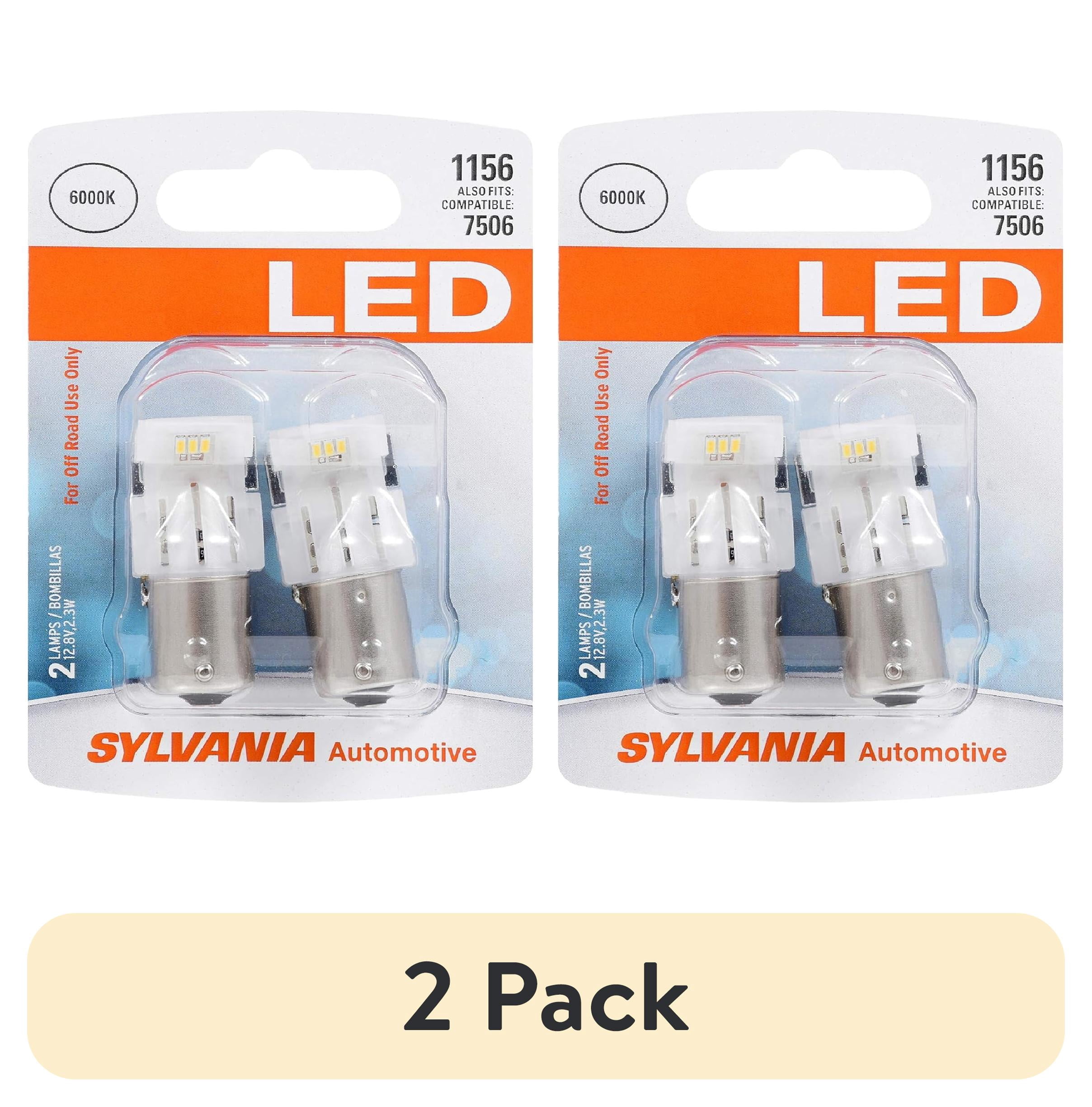 (2 pack) Sylvania 1156 WHITE SYL LED Mini Bulb, 2 Pack, Compatible with Multiple Cars