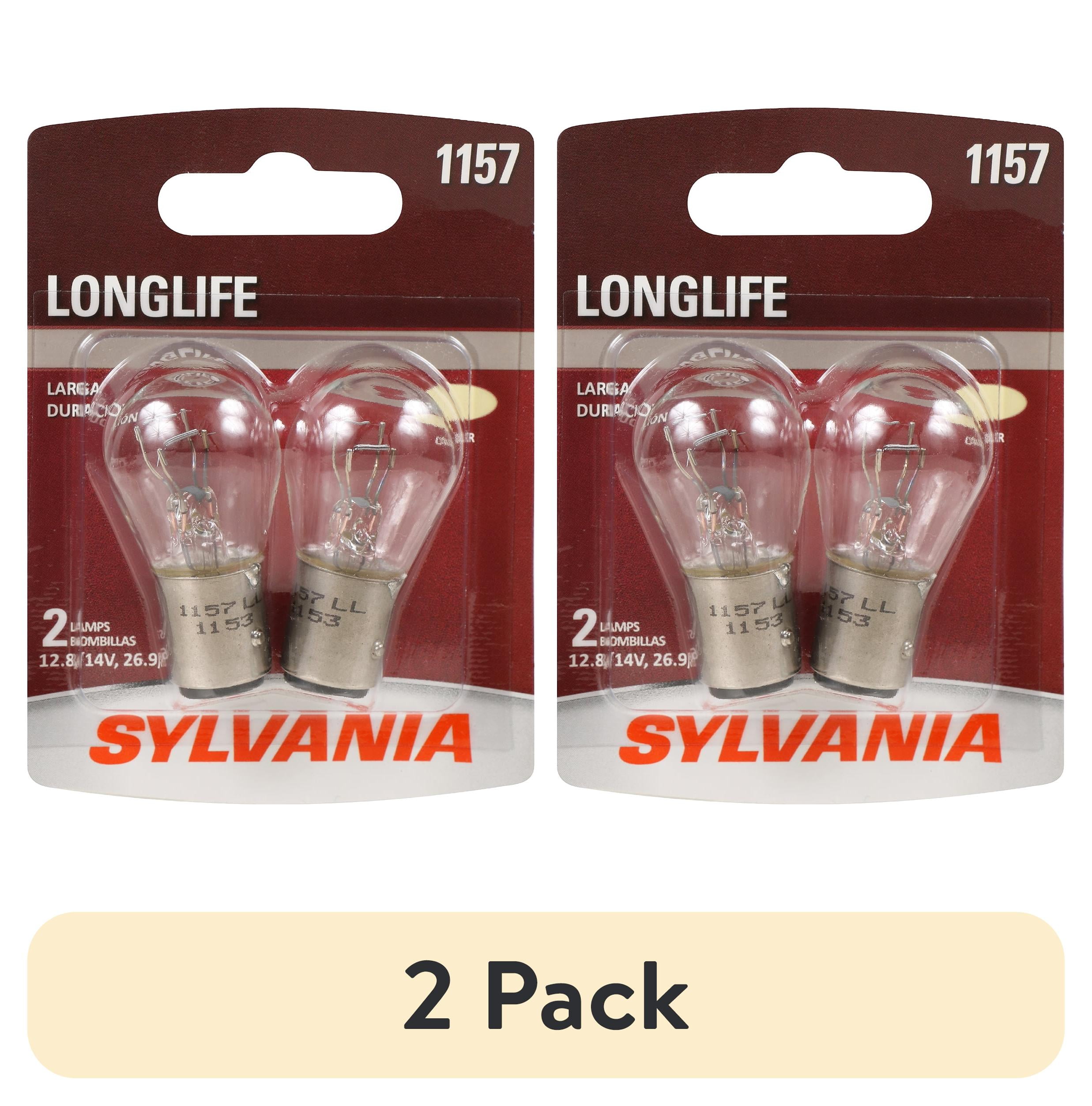 (2 pack) Sylvania 1157 Long Life Mini Bulb, 2 Pack, Compatible with ...