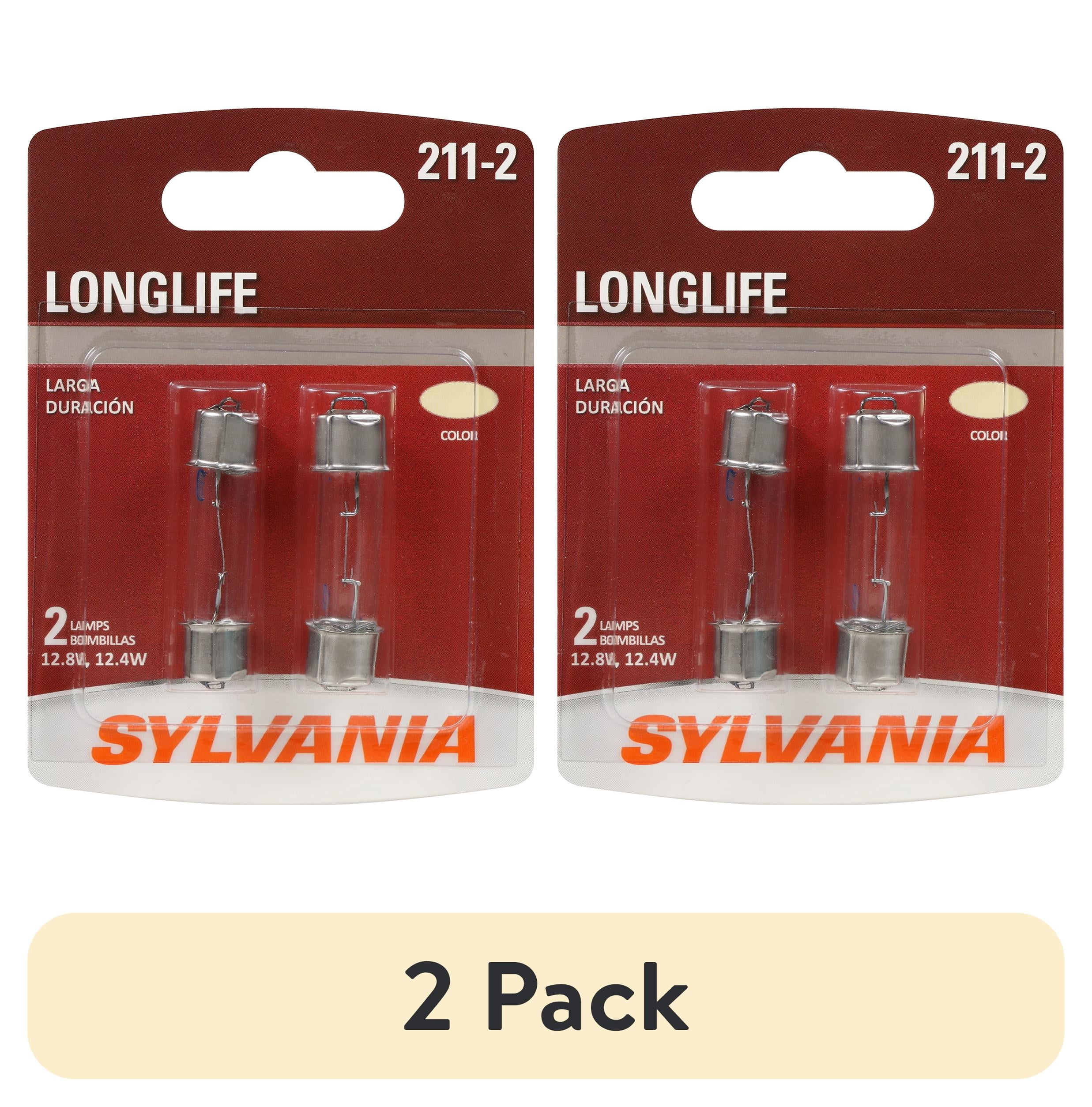 2 pack) Sylvania 211-2 Long Life Mini Bulb, 2 Pack, Compatible