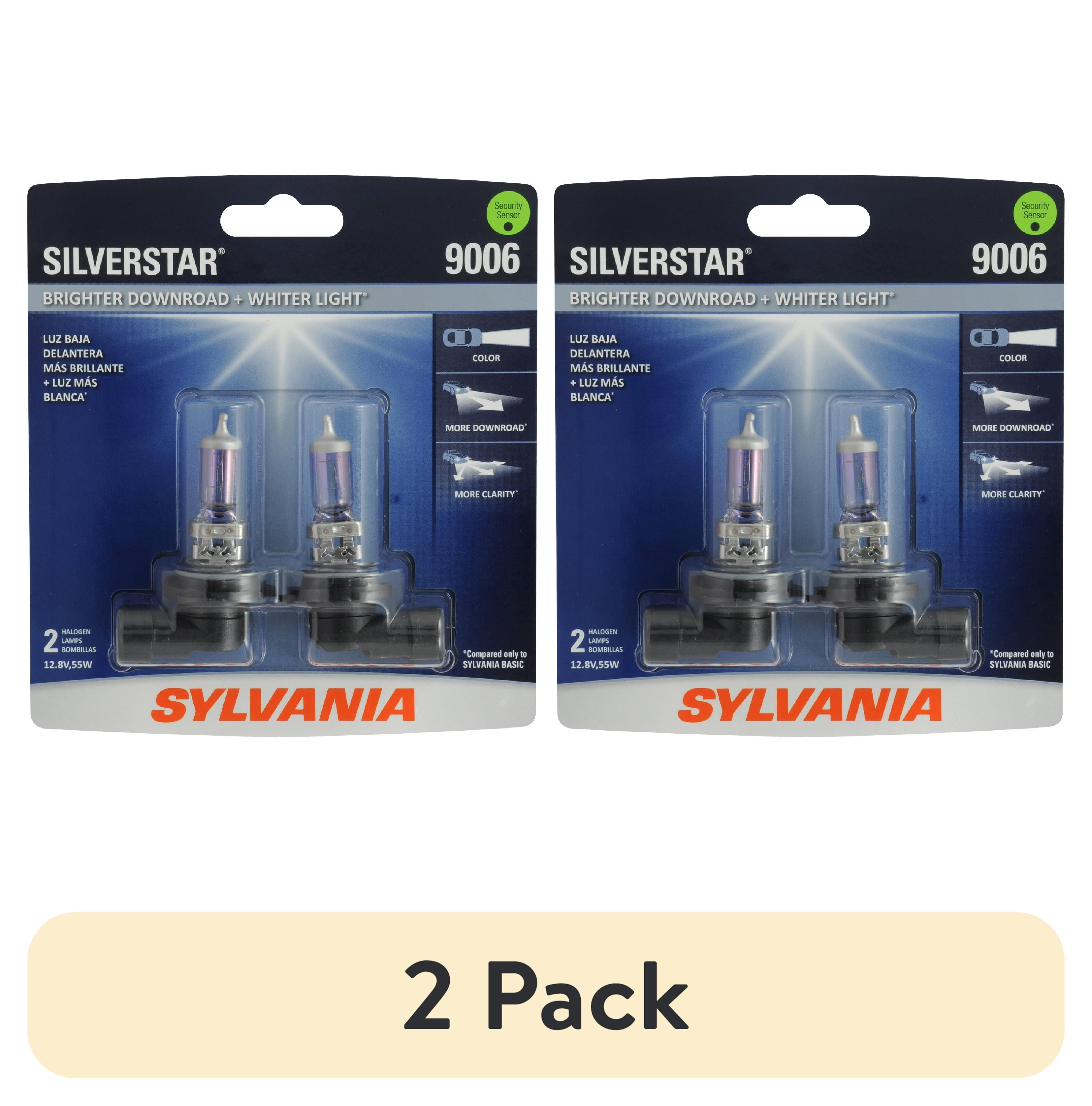 (2 pack) Sylvania 9006 SilverStar Halogen Headlight Bulb, 2 Pack, Compatible with Multiple Cars