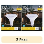 (2 pack) SYLVANIA Dusk to Dawn PAR38 LED Light Bulb with Auto on/off Light Sensor, 120 Watts Eqv, Natural White