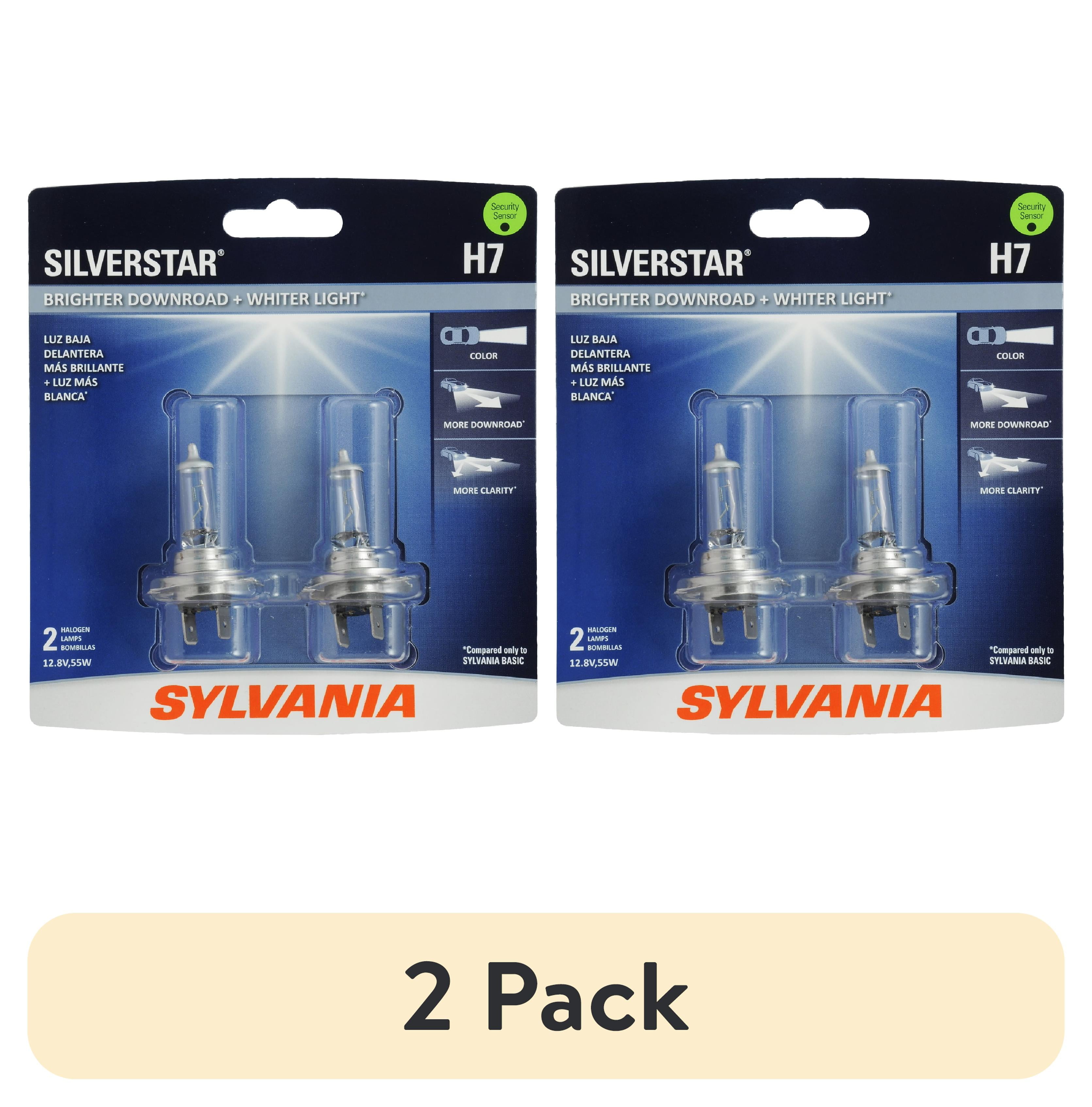 (2 pack) Sylvania H7 SilverStar Halogen Headlight Bulb, 2 Pack, Compatible with Multiple Cars