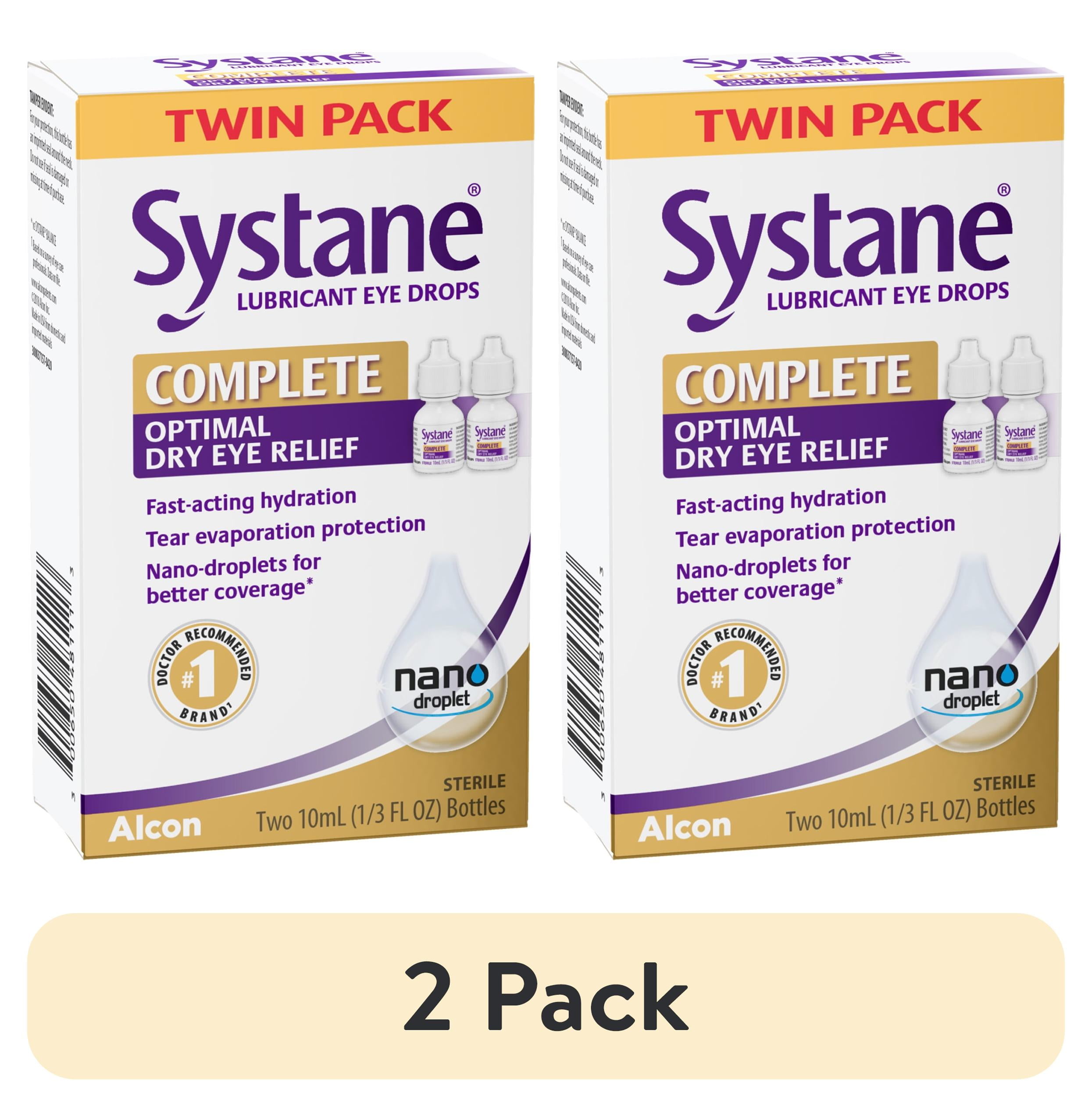 (2 pack) SYSTANE COMPLETE Twin Pack Lubricant Eye Drops for Dry Eye