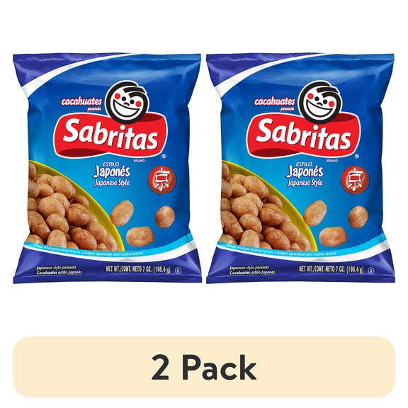 (2 pack) Sabritas Japanese Style Peanuts, 7 oz Bag