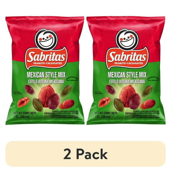 (2 pack) Sabritas Snacks Mexican Style Mix Chile and Lime, 7 oz Bag