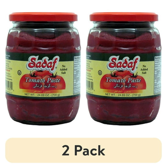 (2 pack) Sadaf Tomato Paste 24.7oz in a Glass Jar