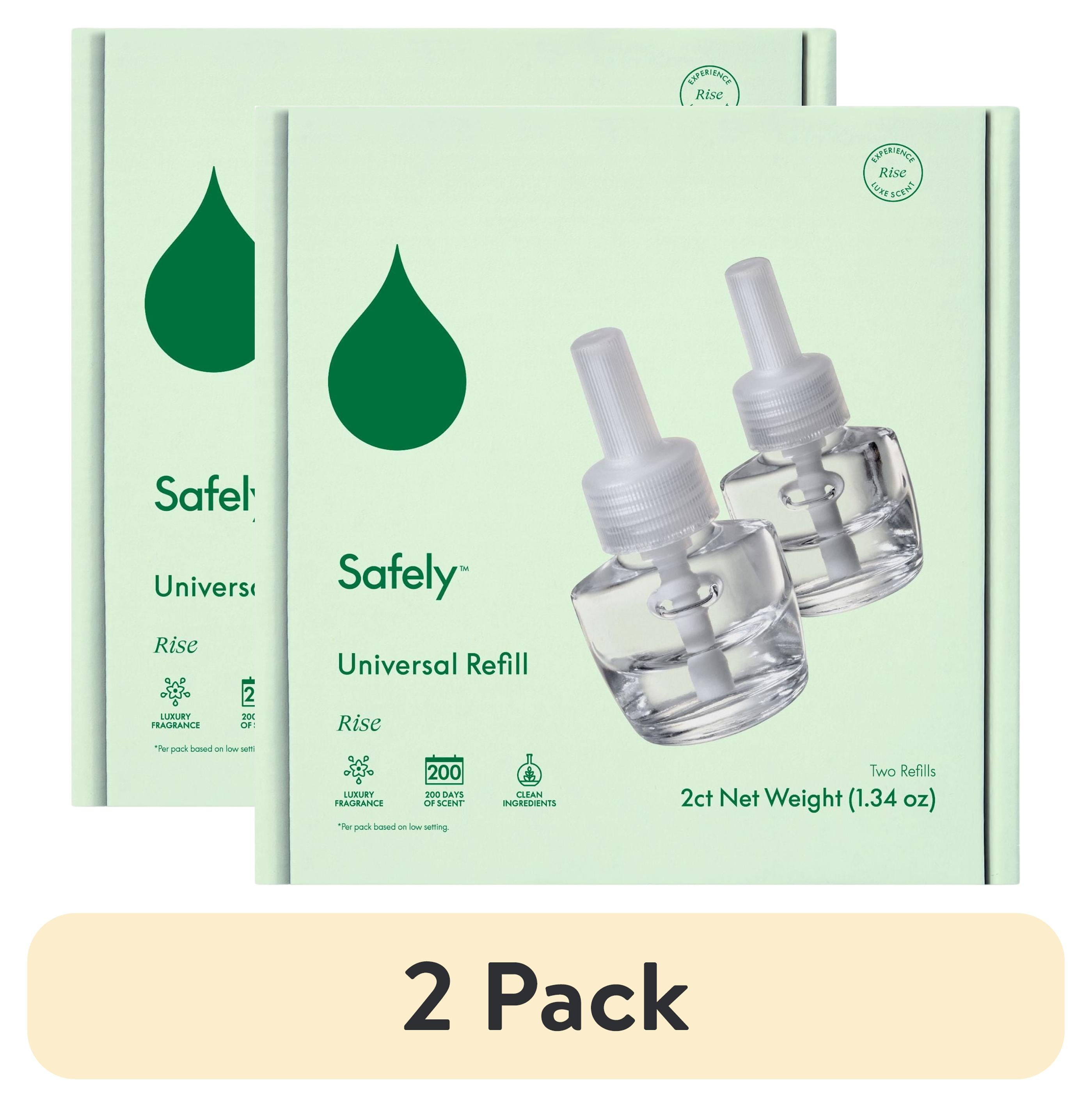 (2 pack) Safely Scent Diffuser Universal Refills, Rise Scent, .67 oz, 2 Count, 120 Days of Scent