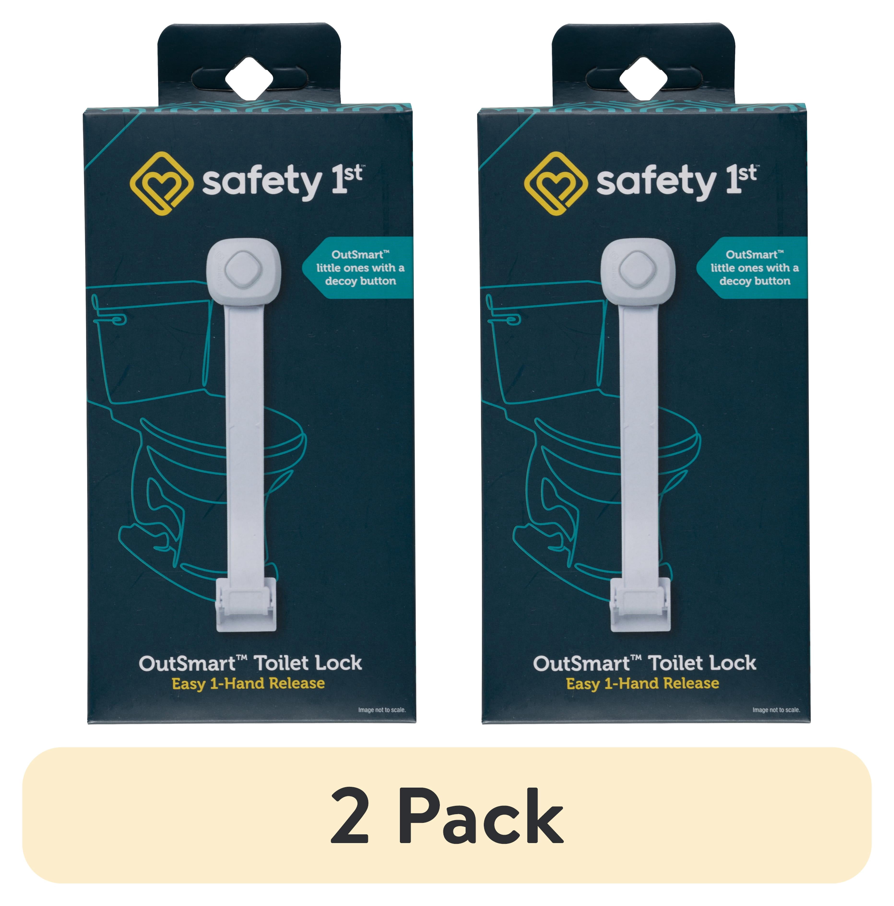 (2 pack) Safety 1st OutSmart Toilet Lock, White, Toddler
