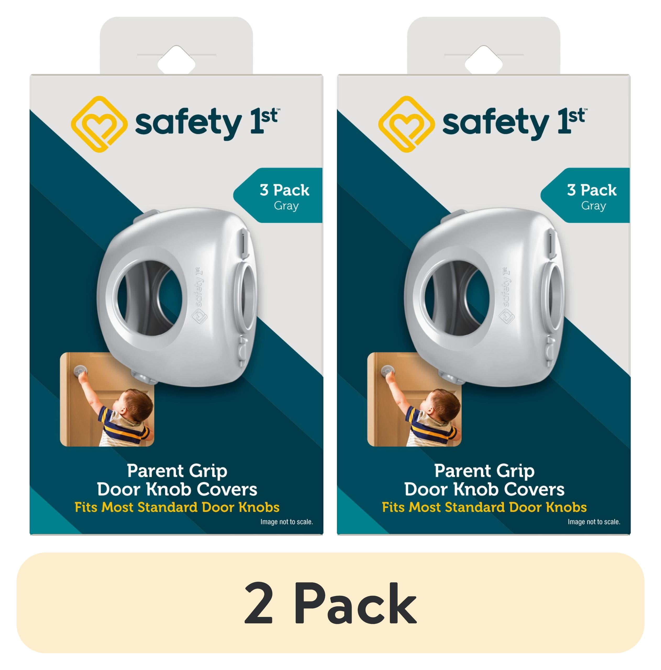 Safety 1st, Parent Grip Door Knob Covers, 3pk, Crystal Clear