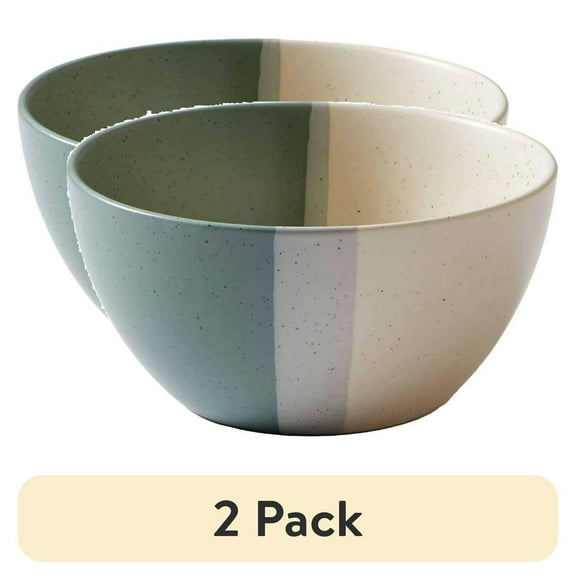 (2 pack) Sage Hayes Stoneware Dinner Bowl Green