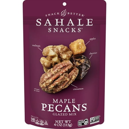 (2 pack) Sahale Snacks Maple Pecans Glazed Mix, Gluten-Free, 4 oz Pouch