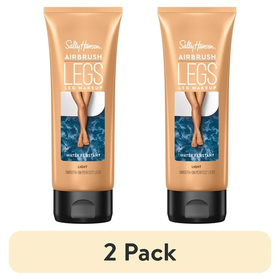 (2 pack) Sally Hansen Airbrush Legs Lotion, Light, 4.4 oz, Water and Transfer-Resistant