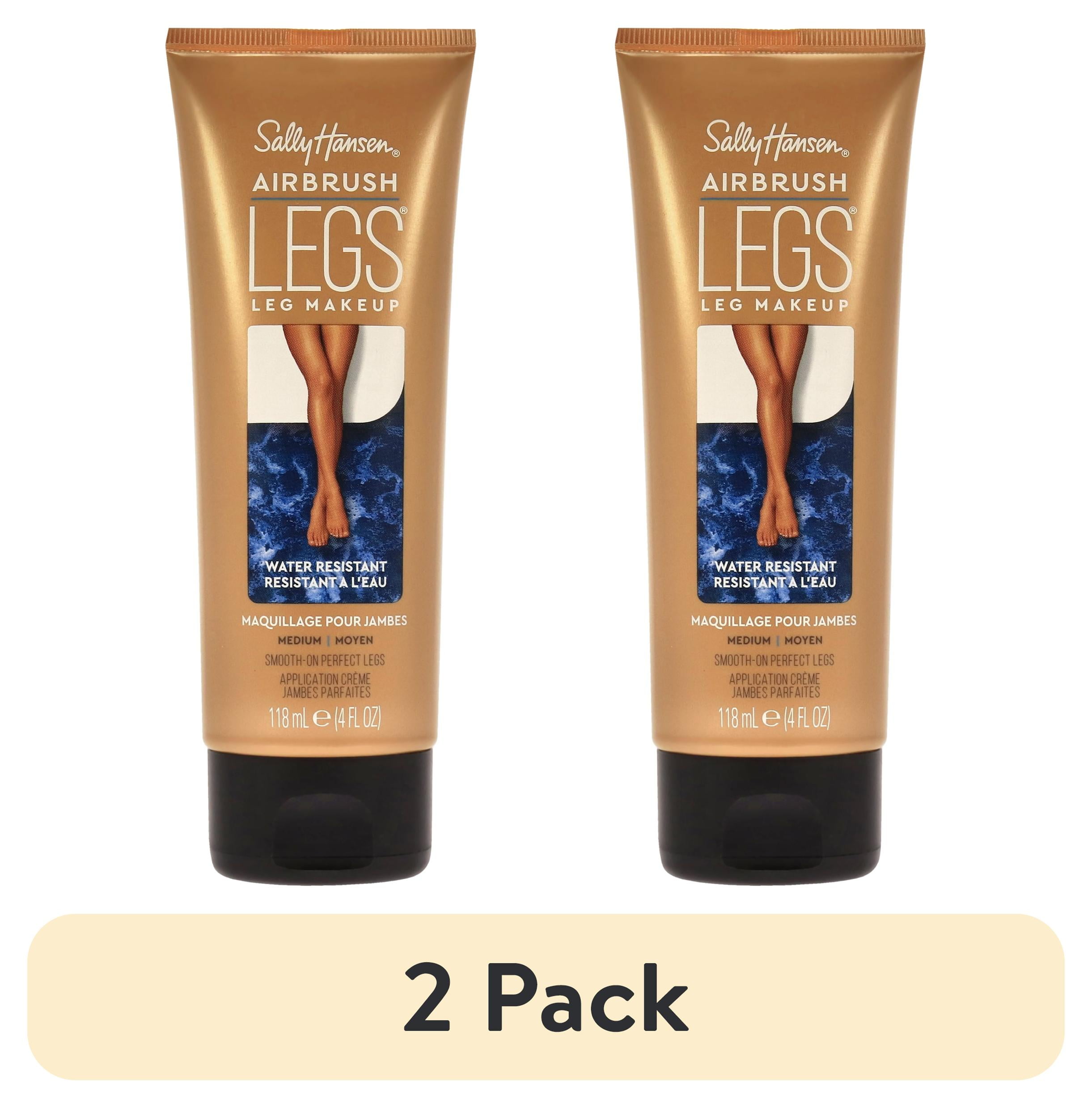 (2 pack) Sally Hansen Airbrush Legs Lotion, Medium, 4.4 oz, Water and Transfer-Resistant