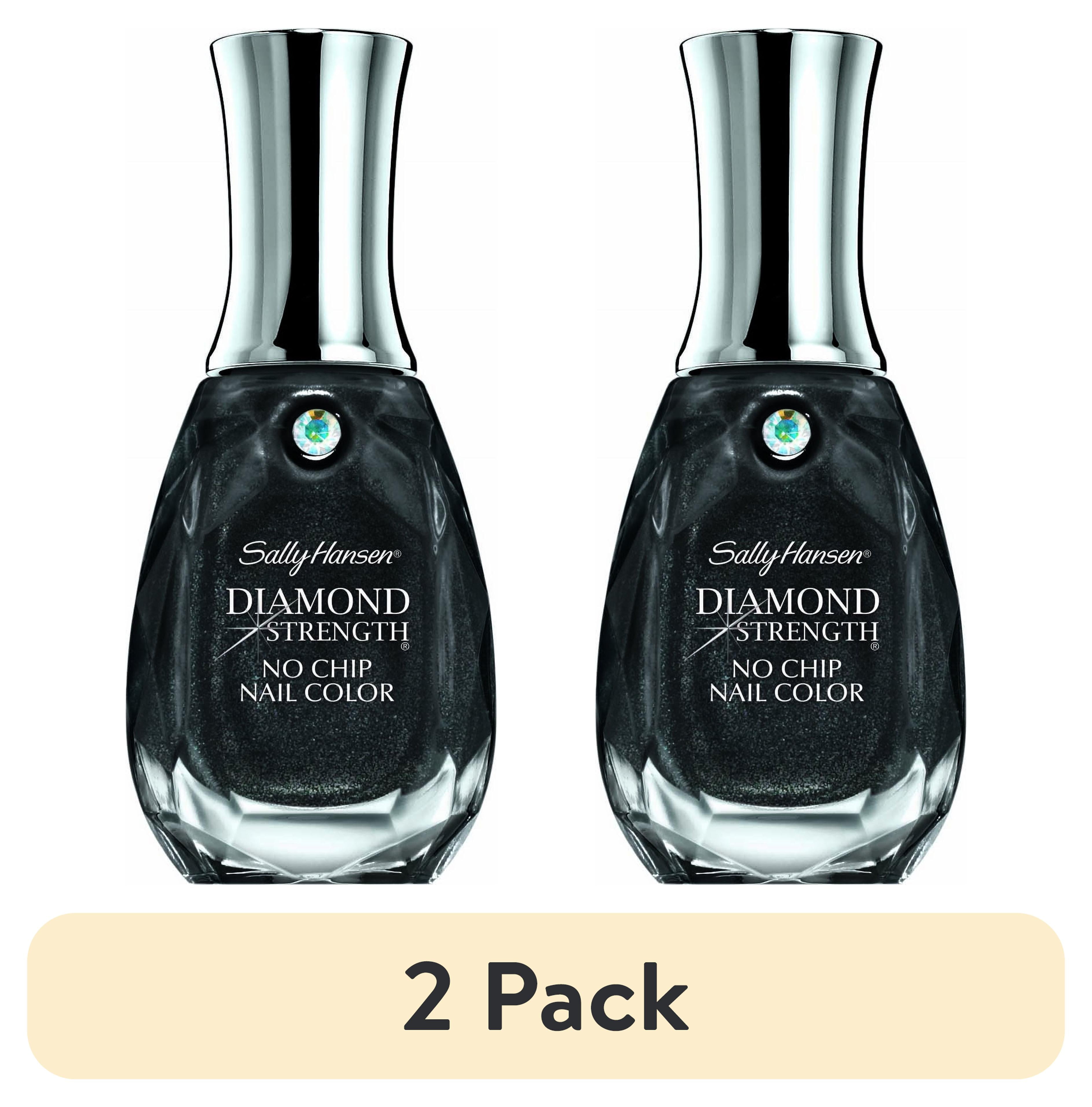 (2 pack) Sally Hansen Diamond Strength No Chip Nail Polish, Black Diamond, 0.45 fl oz