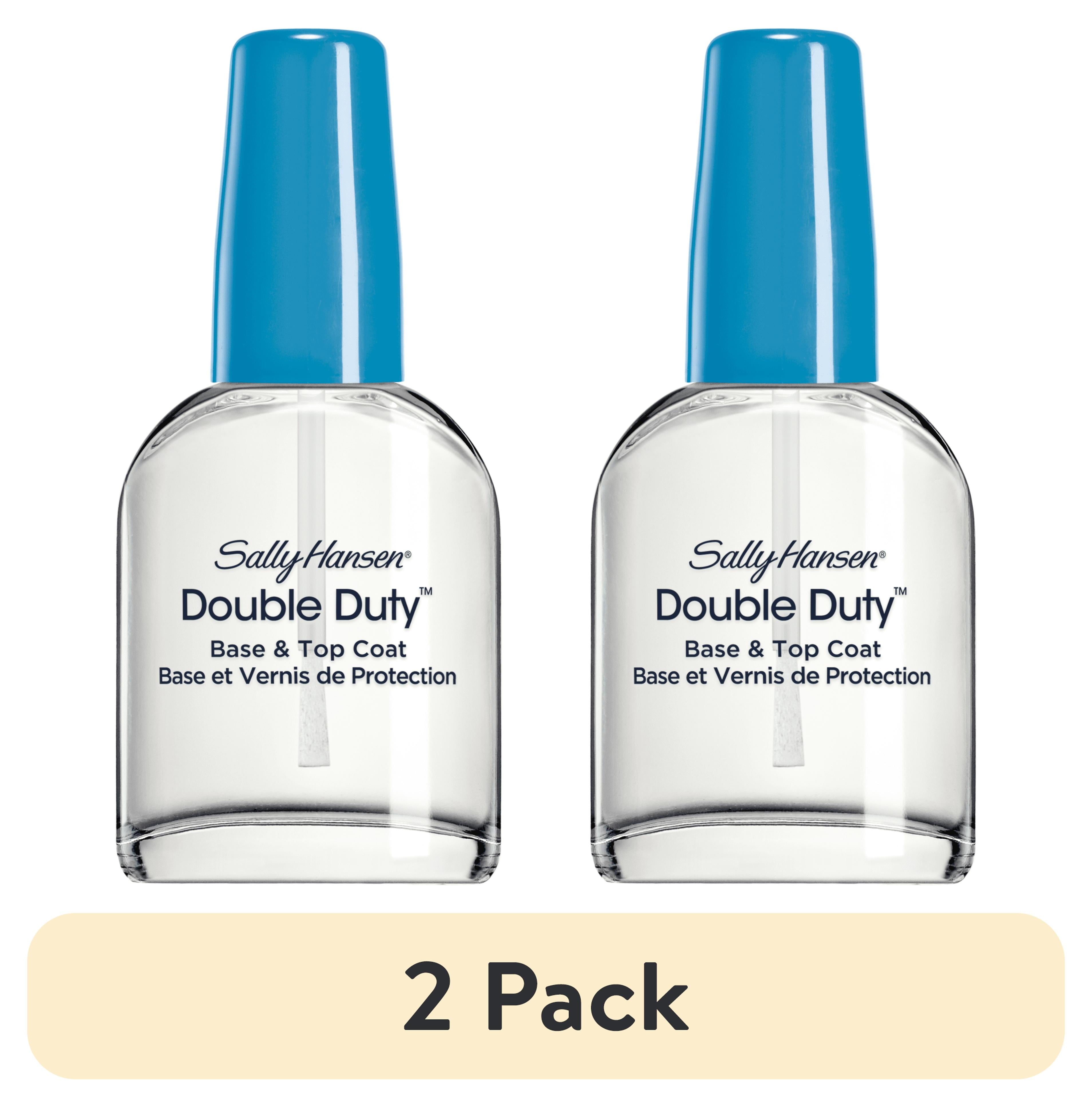 (2 pack) Sally Hansen Double Duty Base & Top Coat™, Nail Strengthening Polish, 0.45 fl oz