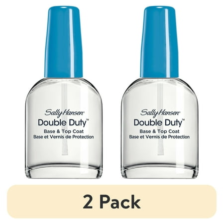 (2 pack) Sally Hansen Double Duty Base & Top Coat™, Nail Strengthening Polish, 0.45 fl oz