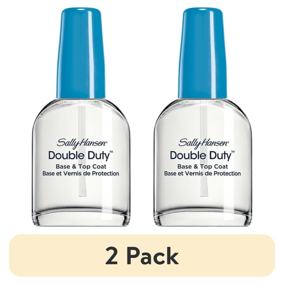(2 pack) Sally Hansen Double Duty Base & Top Coatâ„¢, Nail Strengthening Polish, 0.45 fl oz