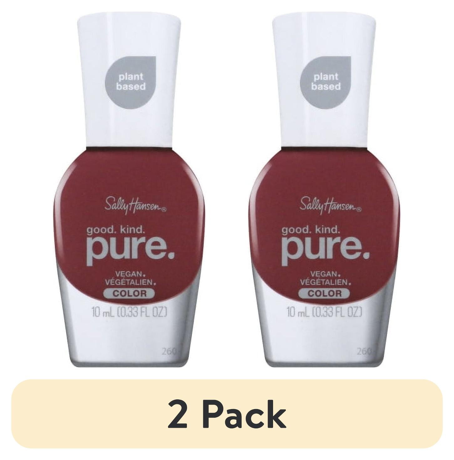 (2 pack) Sally Hansen Good.Kind.Pure. Vegan Nail Polish, Eco-Rose, 0.33 oz, Clean Nail Polish