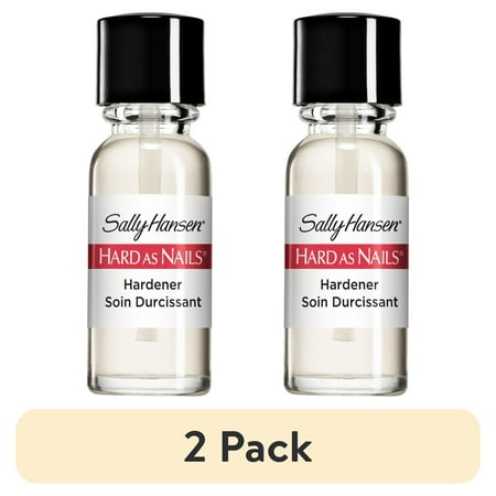 (2 pack) Sally Hansen Hard as Nails Strength Treatment, Clear Nail Treatment