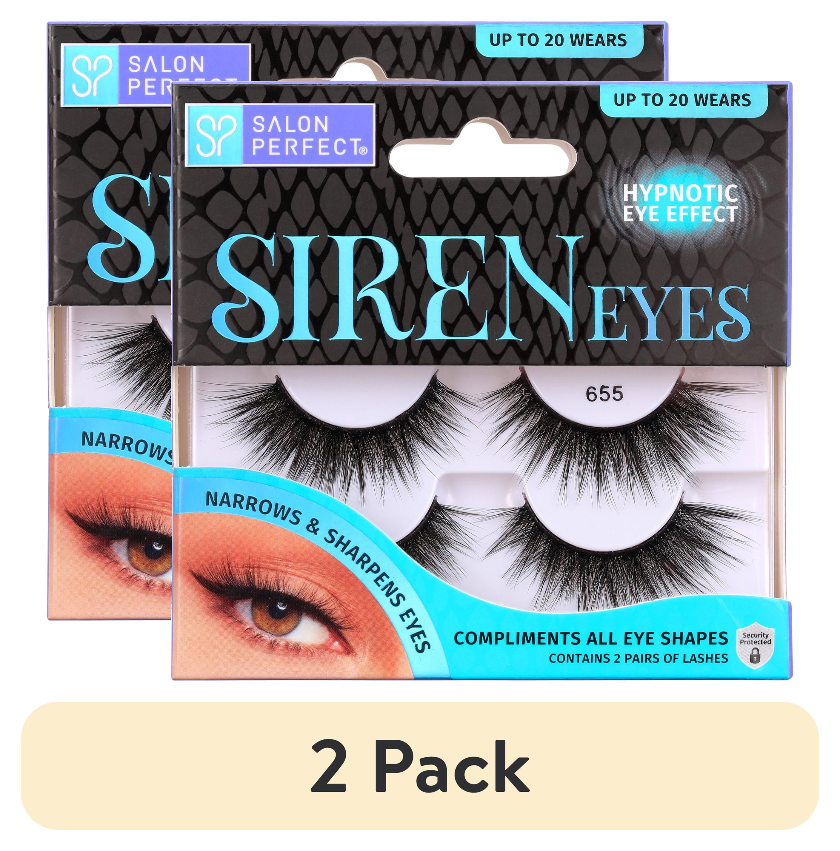 2 pack) Salon Perfect Siren Eyes 655 Lash, 2 Pairs black