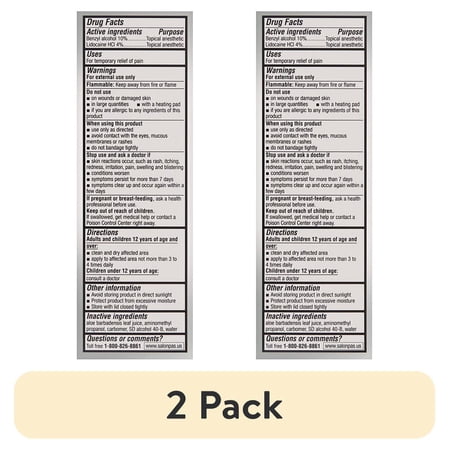 (2 pack) Salonpas Lidocaine Pain Relieving Roll-On, 4% Lidocaine, 3 OZ