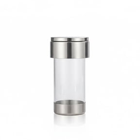 2 pack Salt Shaker or Pepper Shaker with Adjustable Pour Holes - Stainless Steel Spice Dispenser - Perfect for Table Salt, Black and White Pepper. (4.23 oz)