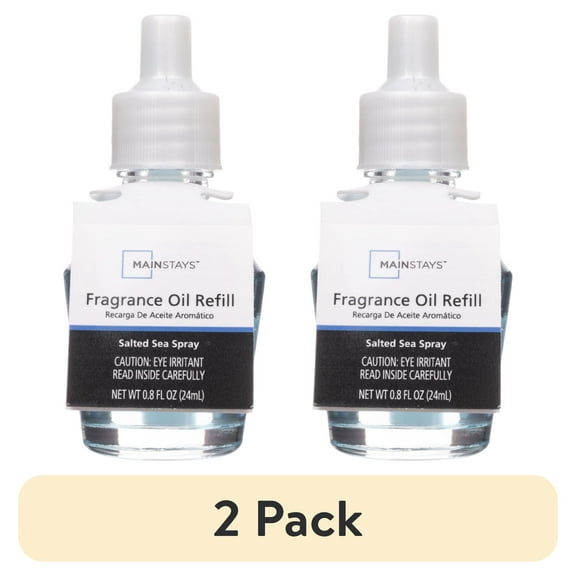 (2 pack) Salted Sea Spray Fragrance Oil Refill, Mainstays, 24 ml