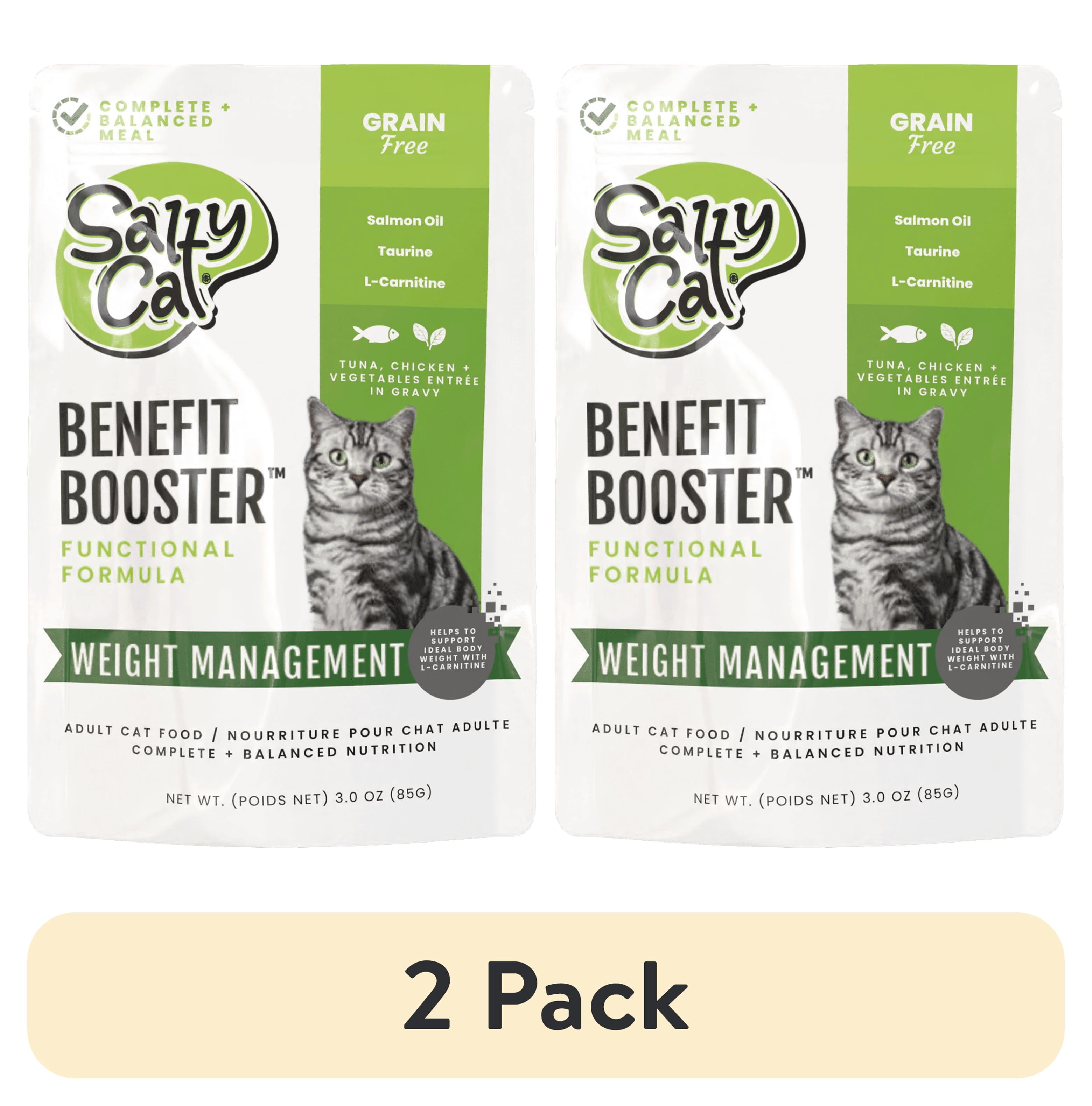 l carnitine in cat food (2 pack) Salty Benefit Booster Weight Management Tuna & Chicken Flavor Gravy Wet Cat Food, 3 oz Pouch This grain cleansingline GlycoFlex® Plus for Cats Size:6-pack