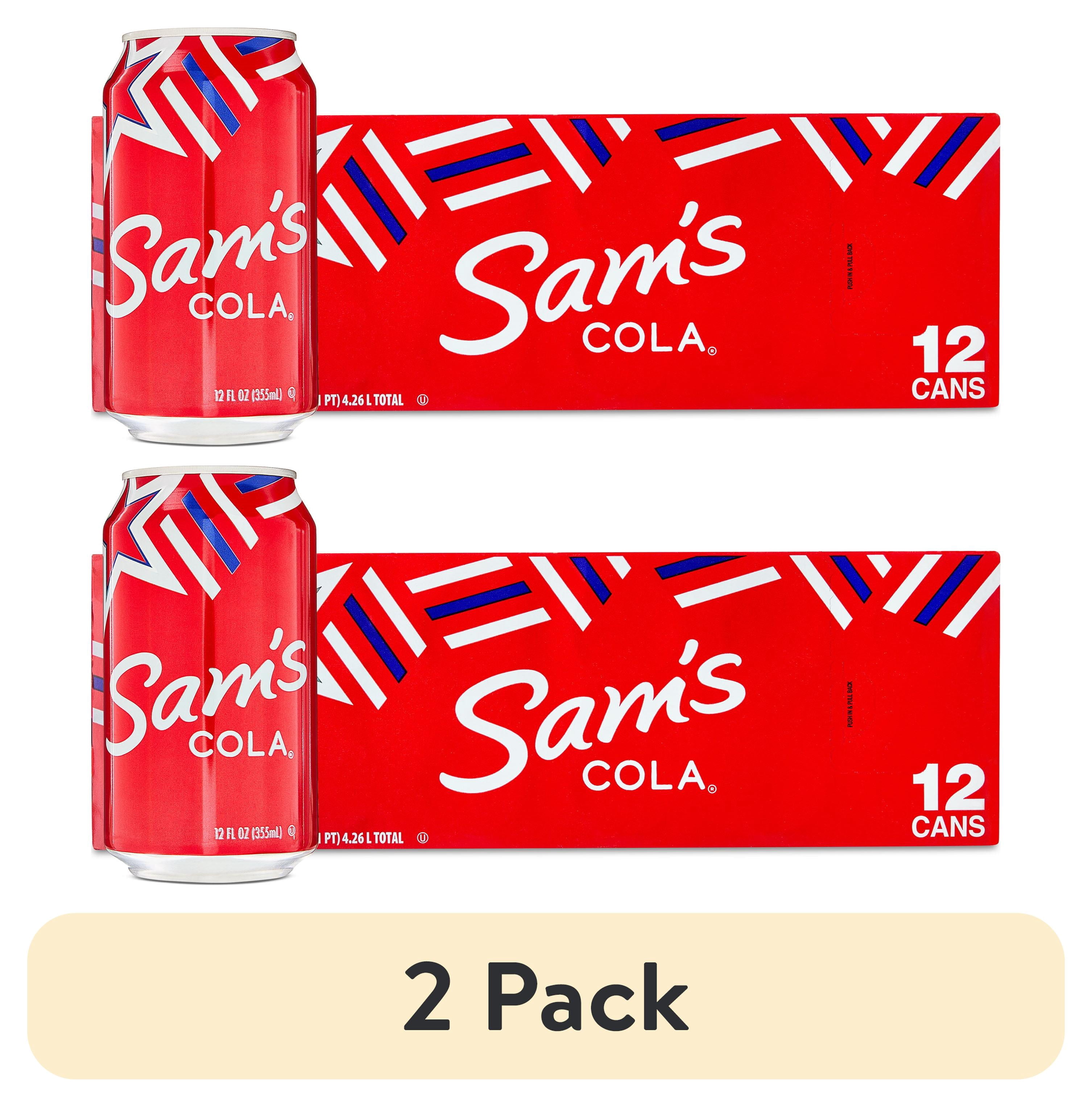 (2 pack) Sam's Cola Soda Pop, 12 fl oz, 12 Pack Cans