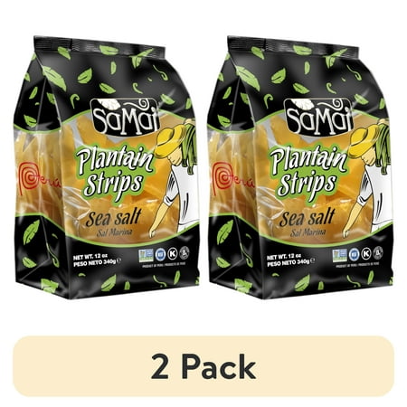 (2 pack) Samai Pacific Sea Salt Plaintain Strips, 12 oz, 1 Bag