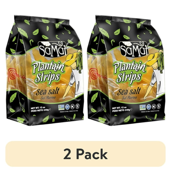 (2 pack) Samai Pacific Sea Salt Plaintain Strips, 12 oz, 1 Bag