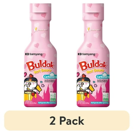 (2 pack) Samyang Carbo Buldak Korean Spicy Hot Chicken Flavor Sauce, 7oz Bottle