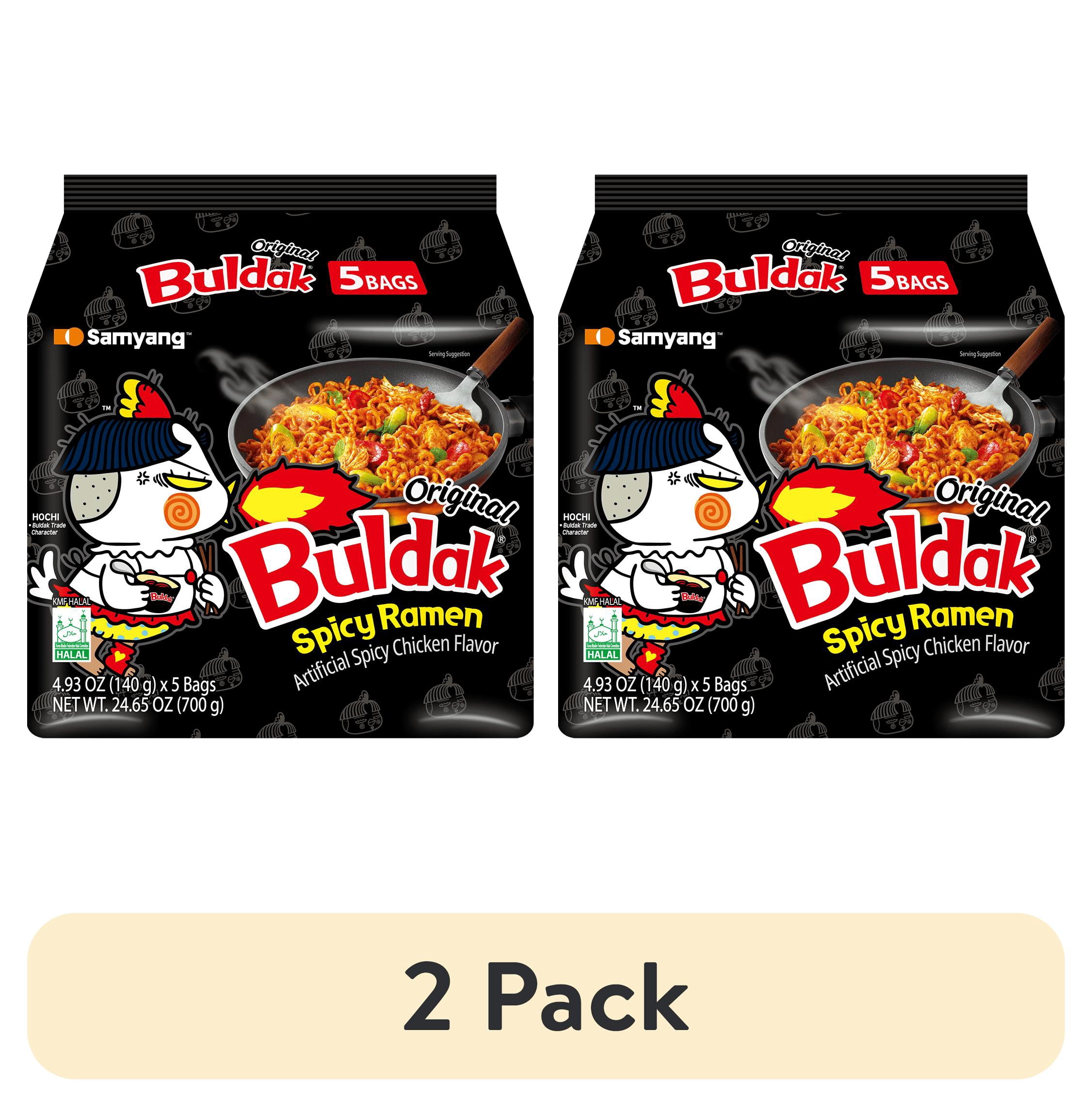 2 pack) Samyang Spicy Hot Chicken Flavor Instant Ramen, 4.94 oz, 5