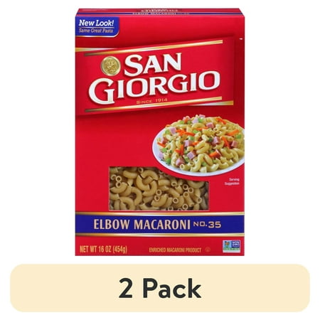 (2 pack) San Giorgio Elbow Macaroni Pasta, 16 Ounce Box
