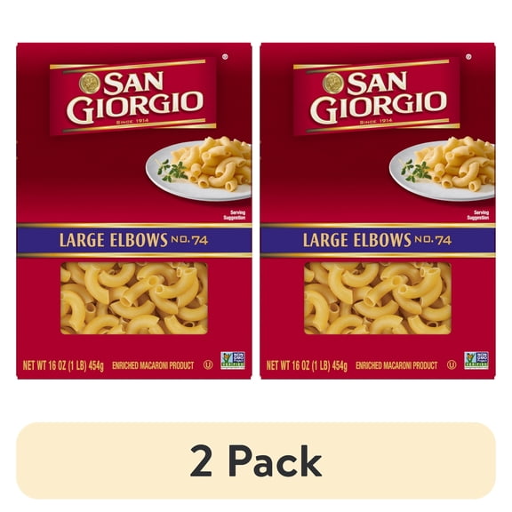 (2 pack) San Giorgio Large Elbows, 16-Ounce Box