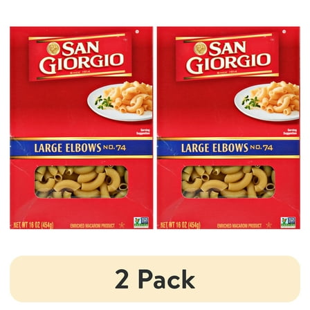 (2 pack) San Giorgio Large Elbows, 16-Ounce Box