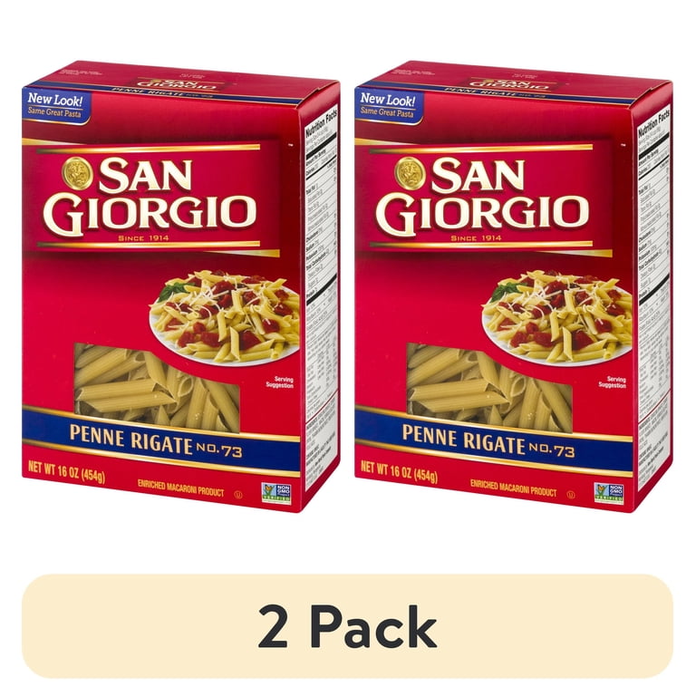 penne&pasta 2 pack) San Giorgio Penne Rigate Pasta, 16-Ounce Box - Walmart.com
