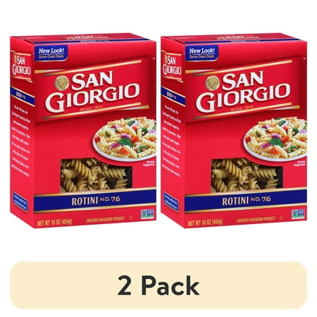 (2 pack) San Giorgio Spiral Rotini Pasta, 16-Ounce Box
