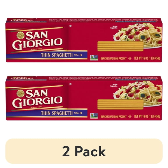 (2 pack) San Giorgio Thin Spaghetti, 16 Oz