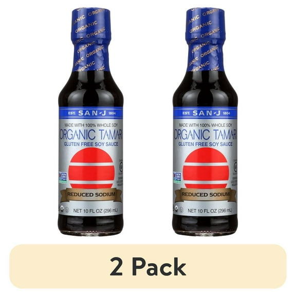 (2 pack) San J Tamari Soy Sauce Organic, 10 Fl Oz