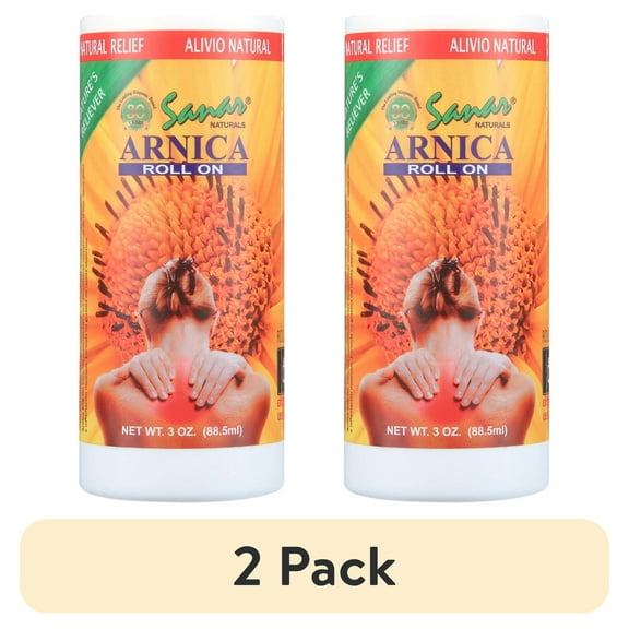 (2 pack) Sanar Naturals Arnica Roll on, Quick Relief of Joint and Muscle Pain, Topical Pain Relief, 3 oz