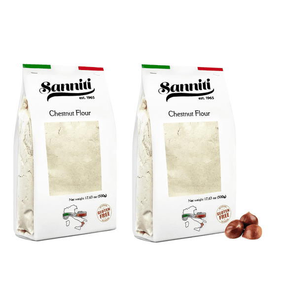 (2 pack) Sanniti Italian Gluten Free Chestnut Flour, 500 grams