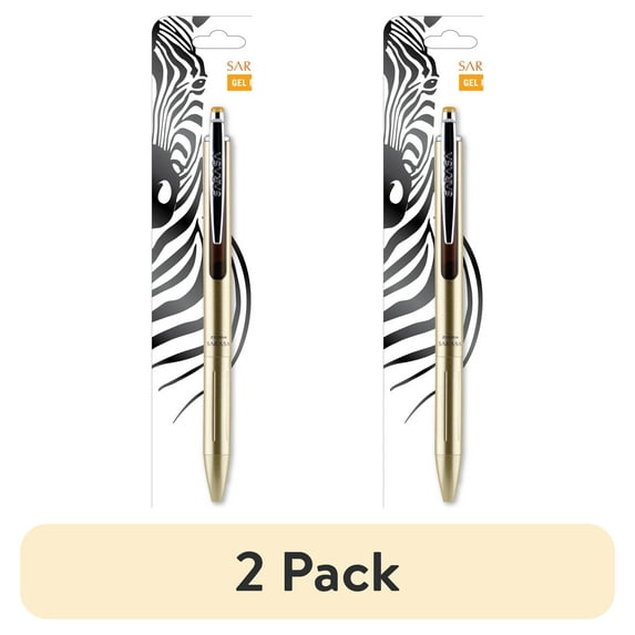 (2 pack) Sarasa Grand Gel Retractable Pen, Gold, Fine 0.7mm, Black Ink, 1Pk