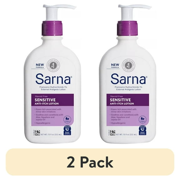 (2 pack) Sarna Sensitive Anti-Itch Lotion, 7.5-Ounce (222 mL) Each